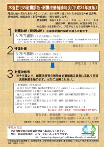 木造住宅の耐震診断・耐震改修補助制度について