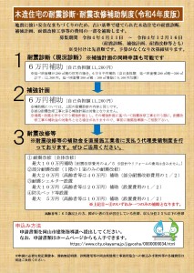 木造住宅の耐震診断改修補助制度