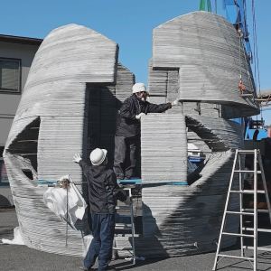 3Dプリンターの家組み立て