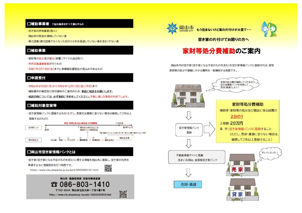 空家の家財処分費補助1